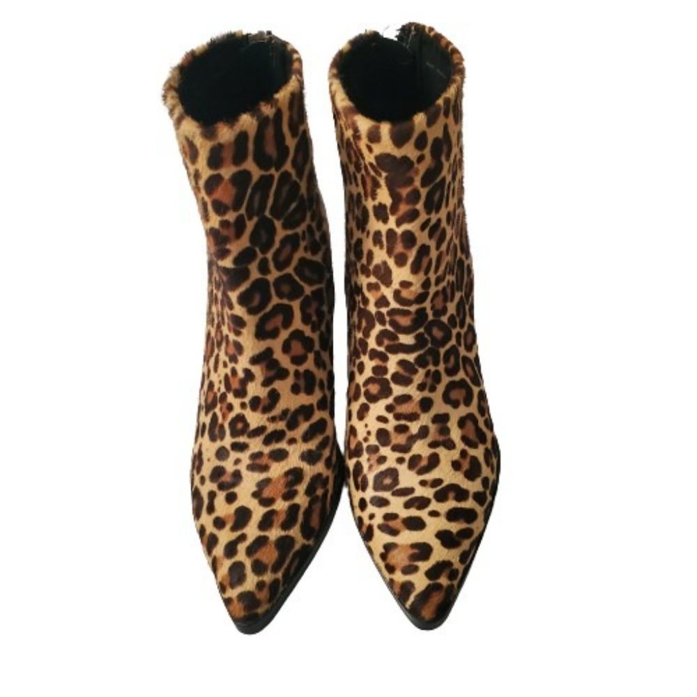 Dolce Vita Women's ISSA Leopard-Print Calf Hair Pointed-Toe Ankle Boots Size 6 - Picture 7 of 13